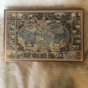 FX SCHMID Puzzle 1500 Pieces World Map Jigsaw West Germany Sealed Vintage New.